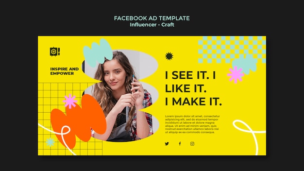 Influencer lifestyle facebook template