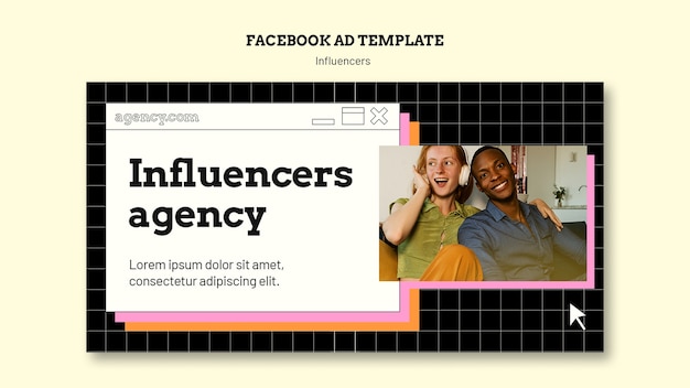 Free PSD influencer template design