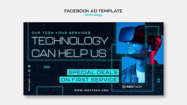 Free PSD innovative technology facebook template