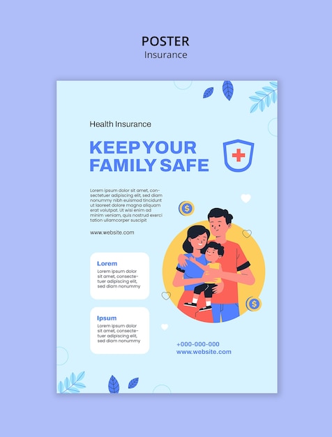 Free PSD insurance template design