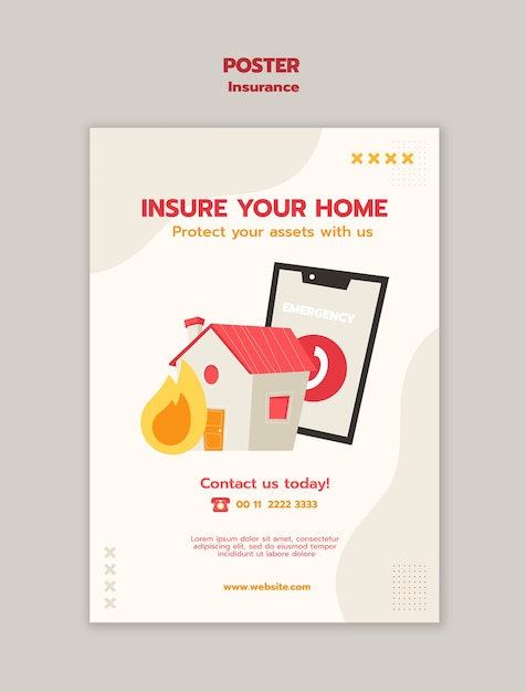 Free PSD insurance template design