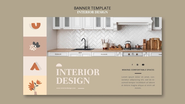 Free PSD interior design banner template