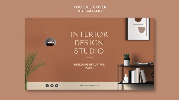 Interior design landing page template