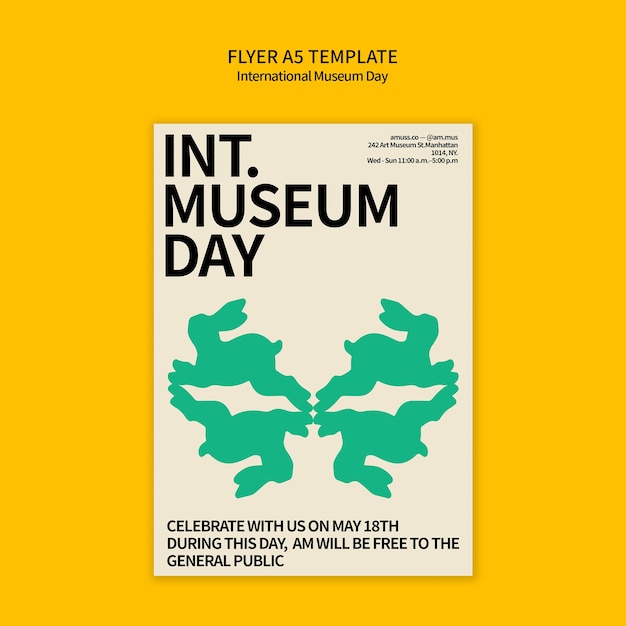 Free PSD international museum day template design