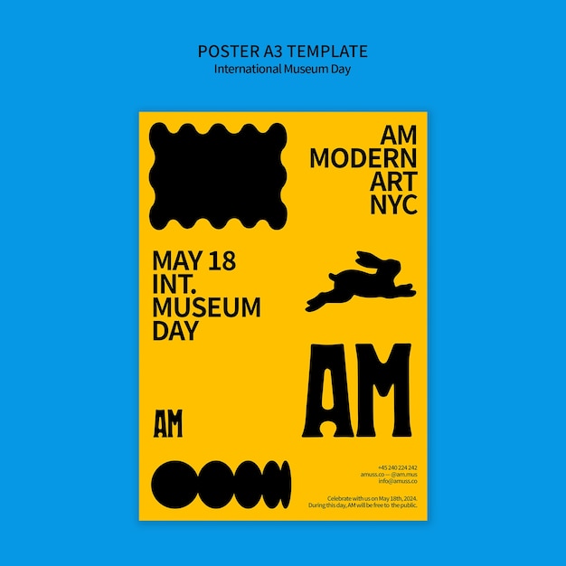 Free PSD international museum day template design