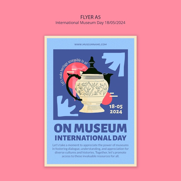 Free PSD international museum day template design