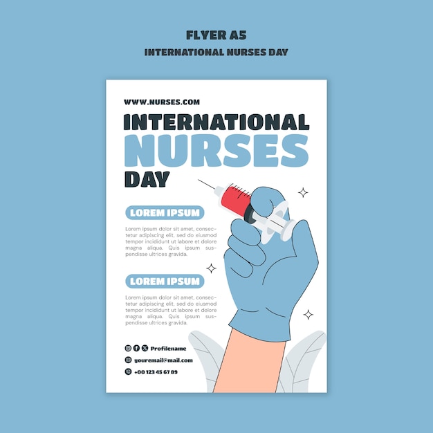 Free PSD international nurses day poster template