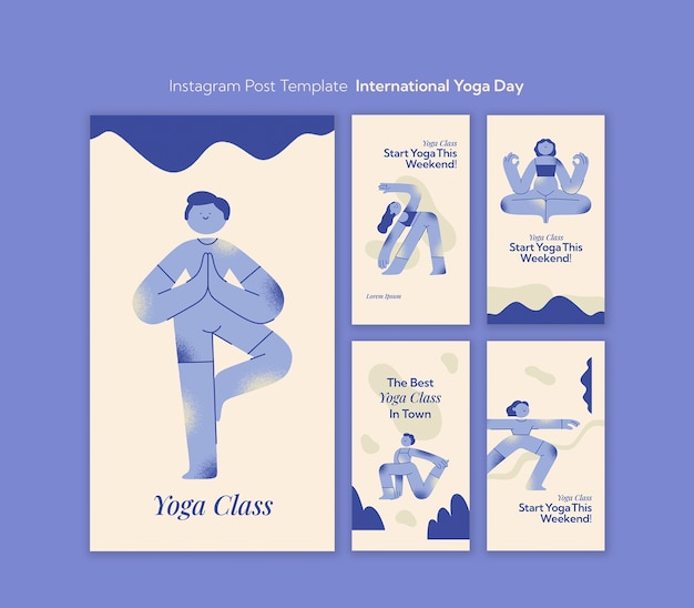 Free PSD international yoga day template design