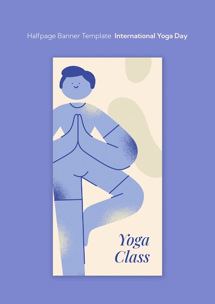 Free PSD international yoga day template design