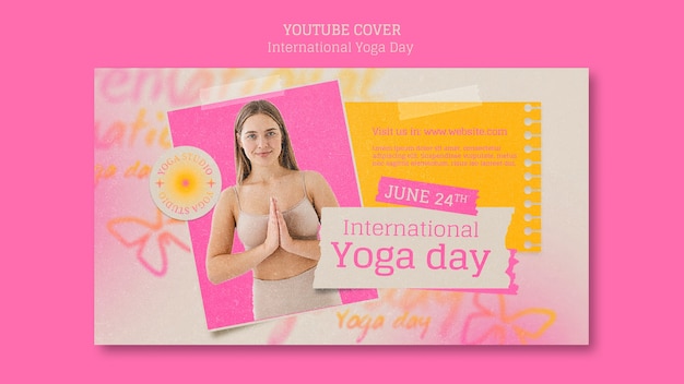 Free PSD international yoga day youtube cover