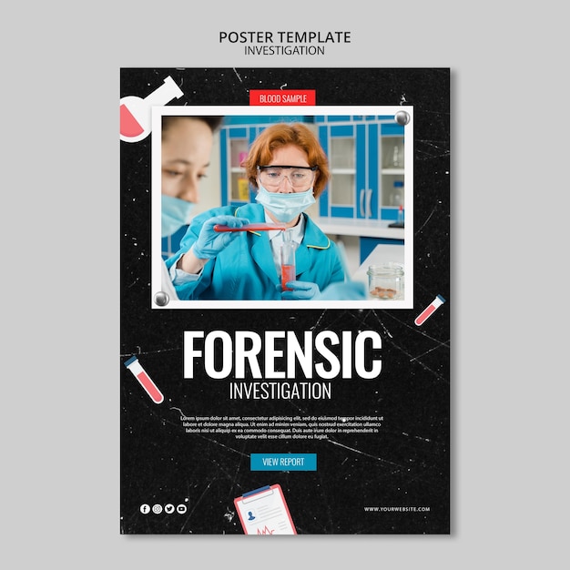 Free PSD investigation poster template theme