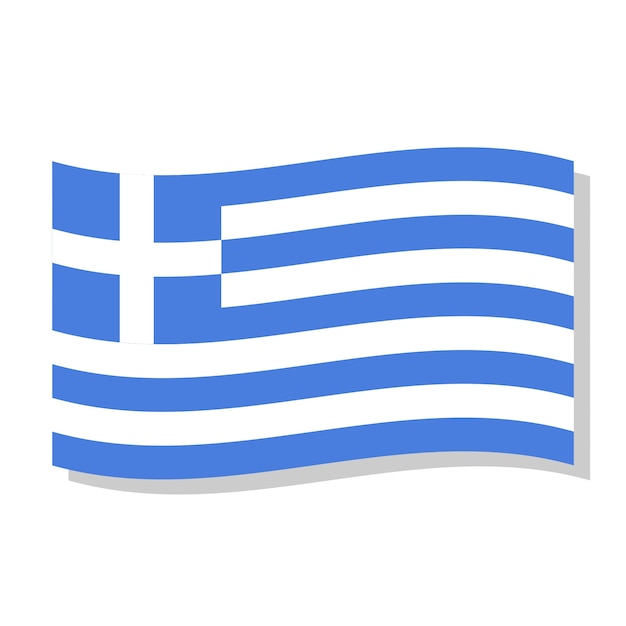 Free PSD isolated greece flag design