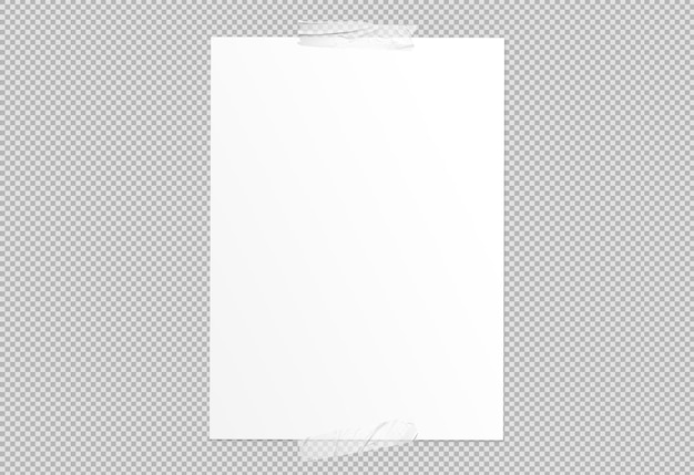 Free PSD isolated plain white a4 poster