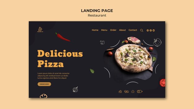 Italian restaurant template landing page