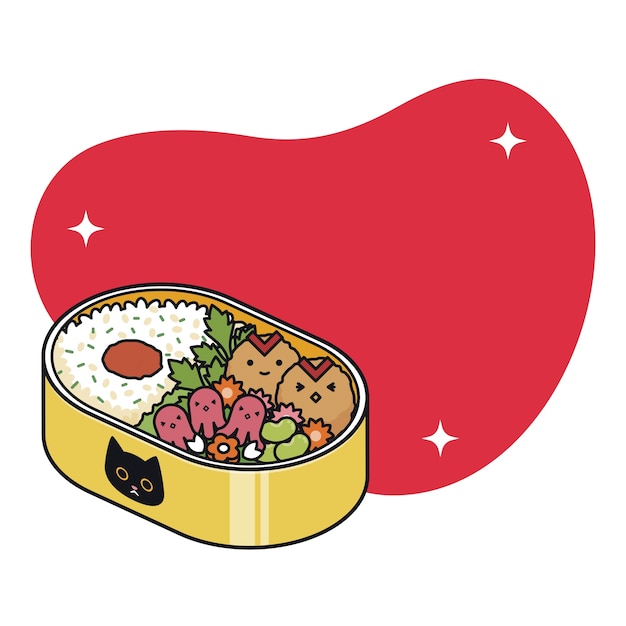 Japanese food illustration isolated