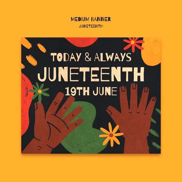 Juneteenth template design