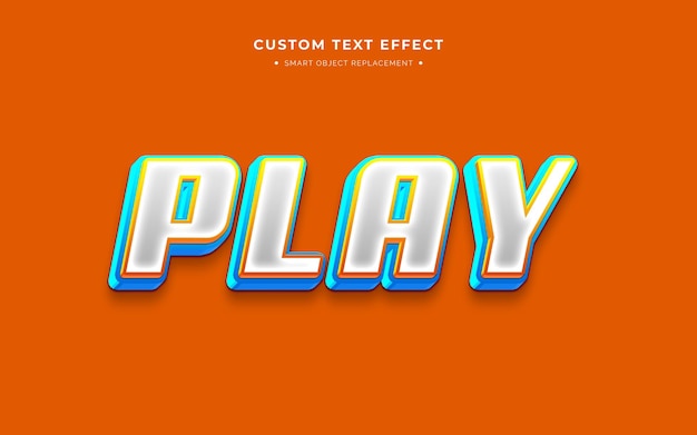 Free PSD kids 3d text style effect