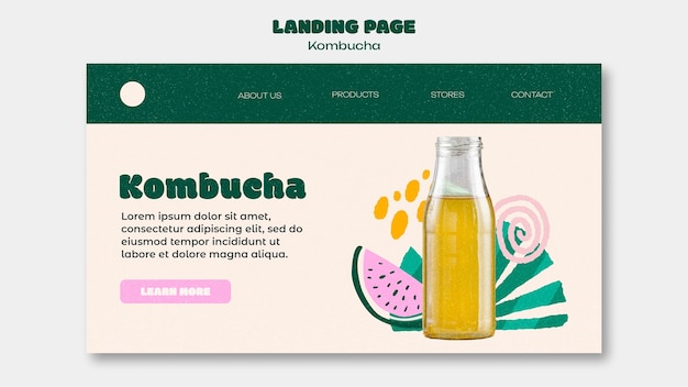 Kombucha template design