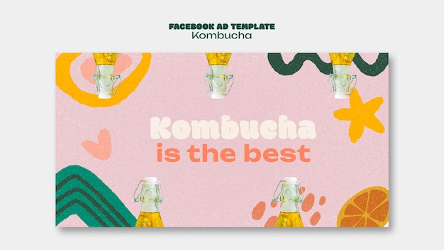 Free PSD kombucha template design