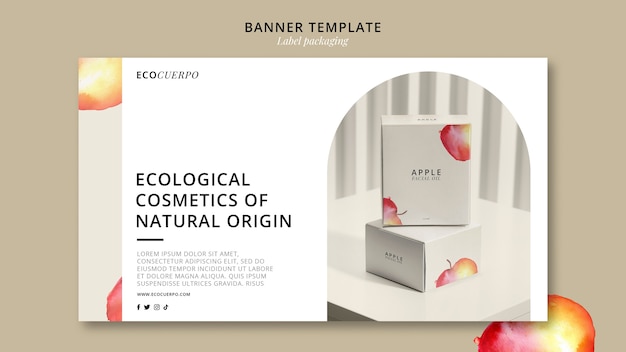 Free PSD label packaging banner template