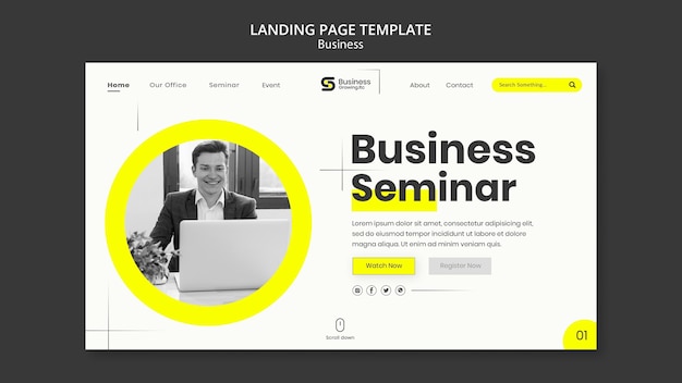 Free PSD landing page business template design