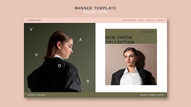 Free PSD landing page for minimalistic online fashion store