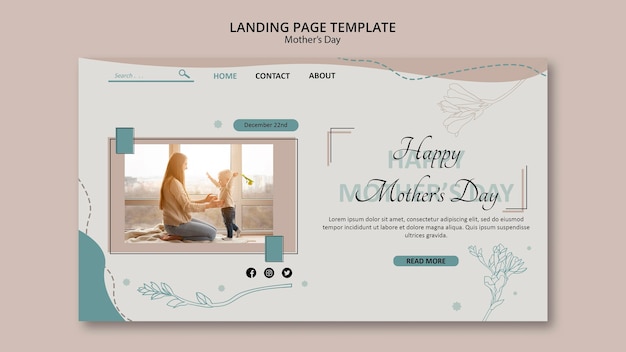 Landing page mother's day template