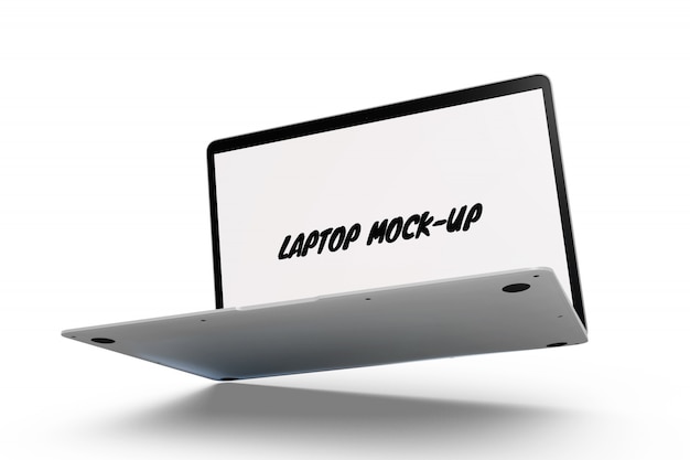 Free PSD laptop mock-up isolated