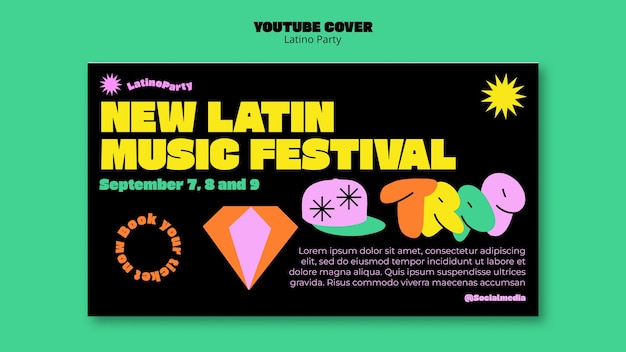 Latino party template design