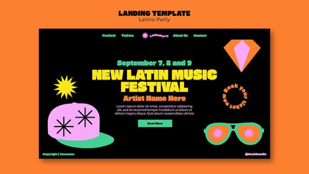 Latino party template design