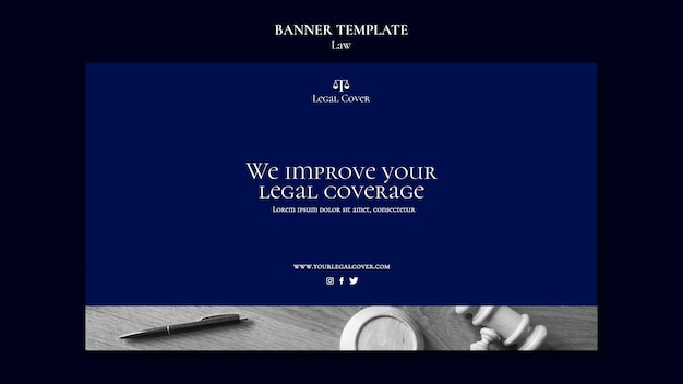 Free PSD law banner design template