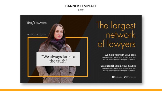 Law template banner design