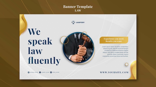 Free PSD law template banner design