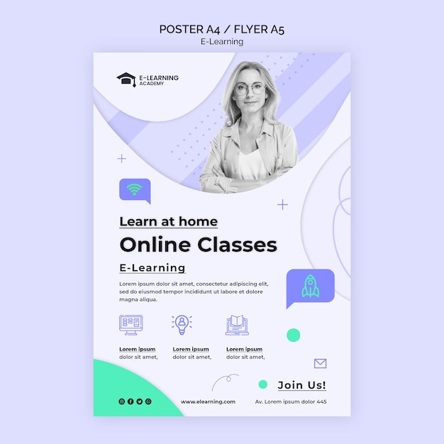 Free PSD learn from gome flyer template