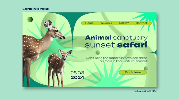 Free PSD leisure and wildlife template design