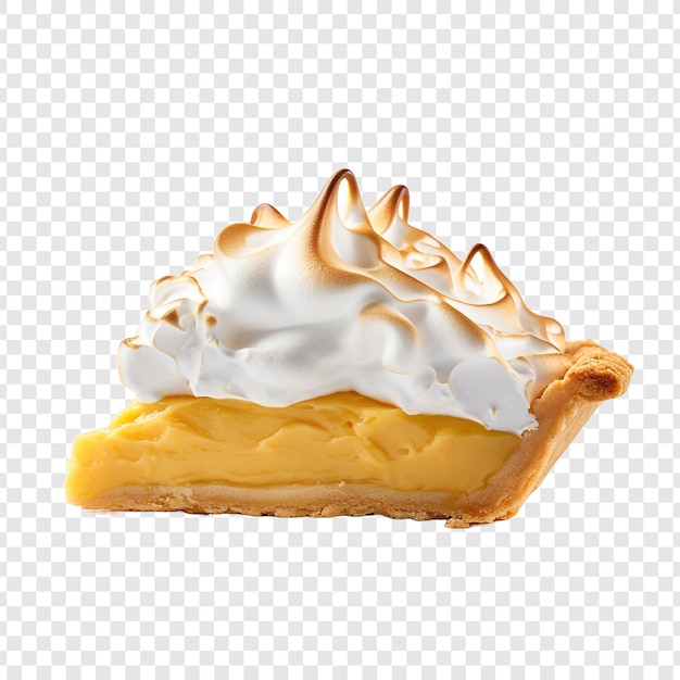 Free PSD lemon meringue pie isolated on transparent background