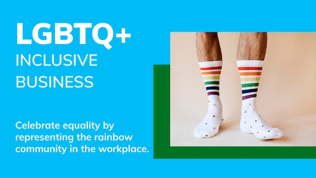 Free PSD lgbtq+ inclusive business template psd gay pride month celebration blog banner