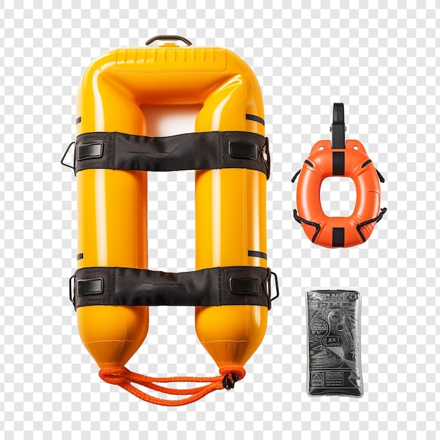 Free PSD life saving equipment life jackets isolated on transparent background