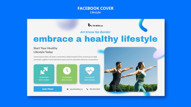 Lifestyle concept facebook cover template