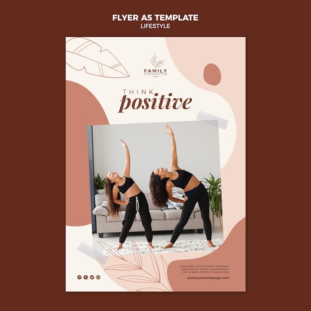 Free PSD lifestyle flyer template