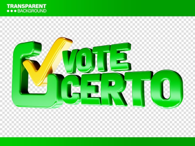 Free PSD logo vote right political campaign brazil