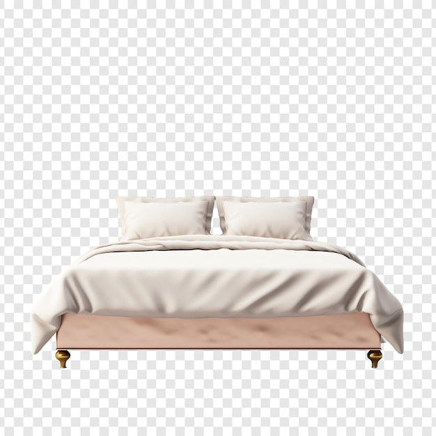 Free PSD luxury bed isolated on transparent background