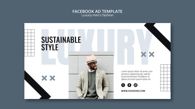 Free PSD luxury men's fashion template design