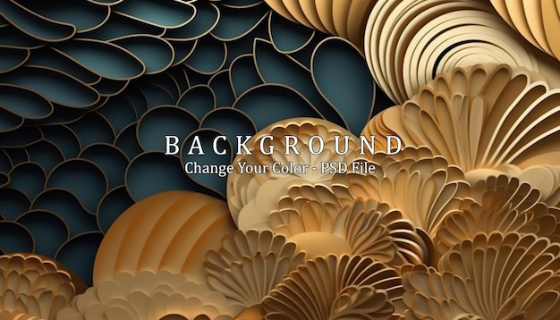 Free PSD luxury paper cut background generative ai