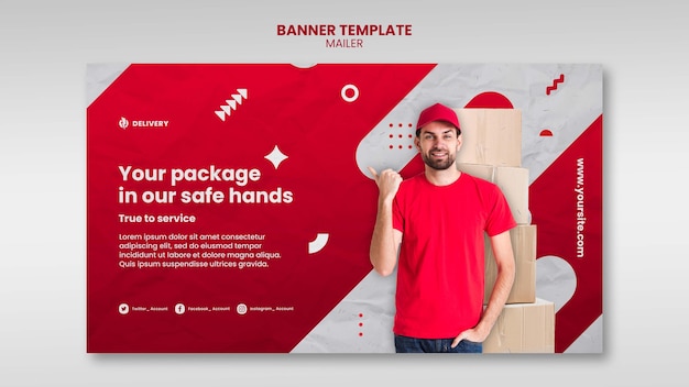 Mailer banner template design