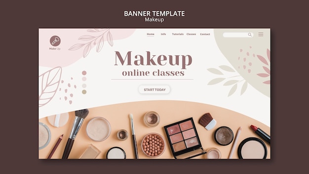 Free PSD make-up concept banner template