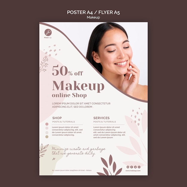 Free PSD make-up concept poster template