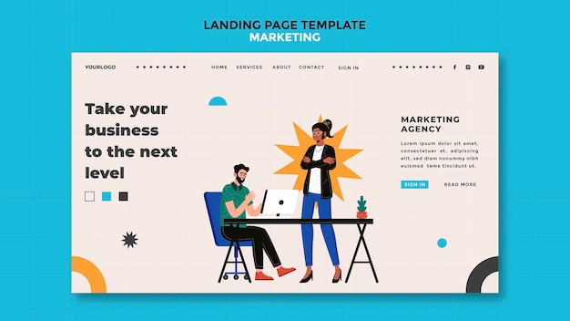 Marketing landing page