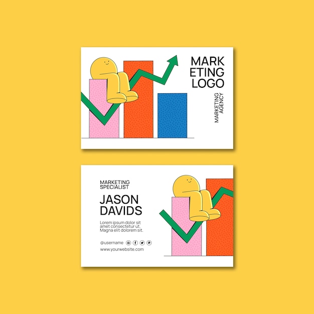 Free PSD marketing strategy business card