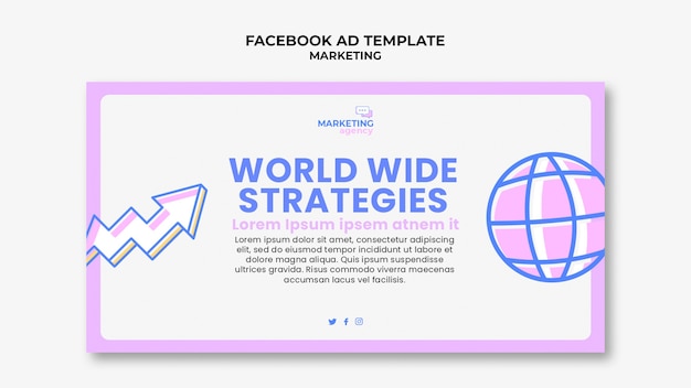 Marketing strategy facebook template